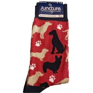 Juncture DOG LOVER Mens Printed Novelty Crew Socks